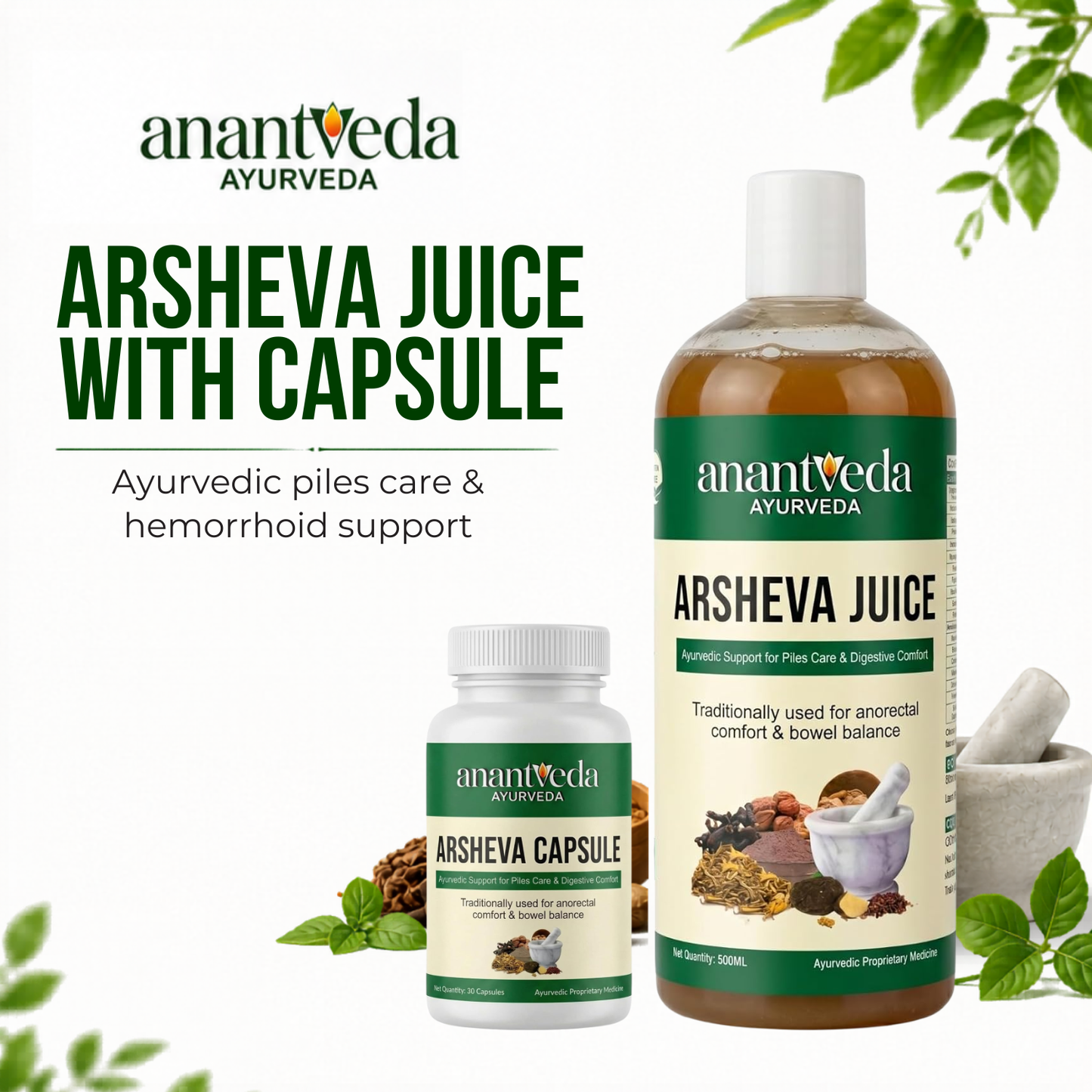 Arsheva Complete Piles Care Combo – Advanced Herbal Support