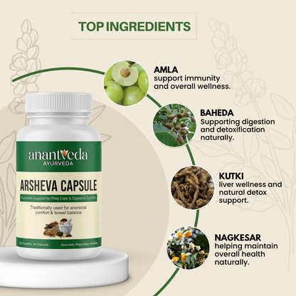 Arsheva Capsule – Natural Bleeding Piles & Swelling Support